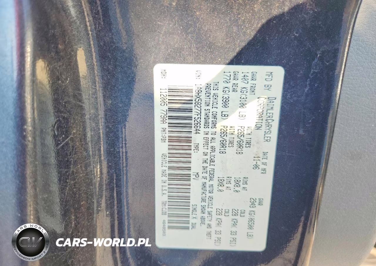 2007 Chrysler Aspen Limited VIN:1A8HX58277F526644 - 13