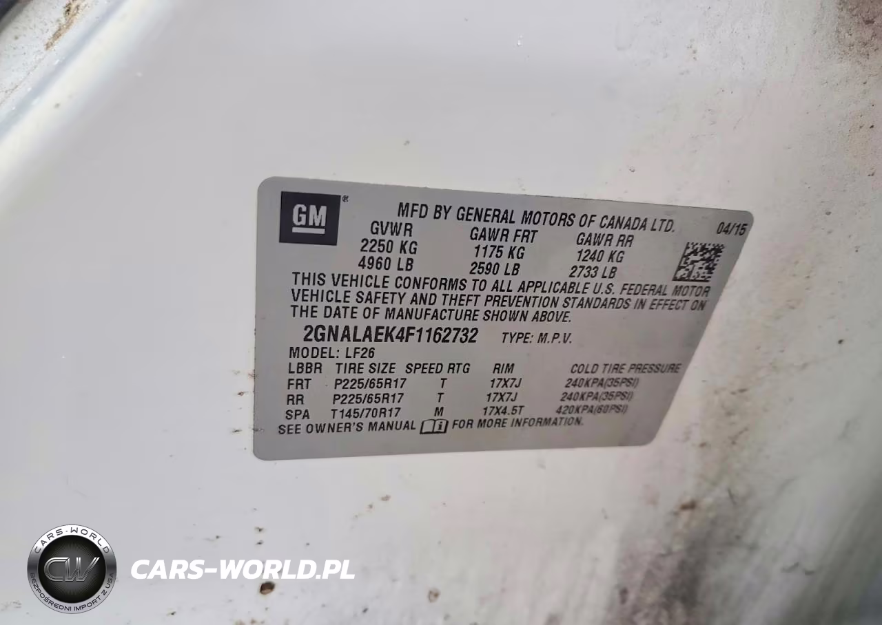 2015 Chevrolet Equinox Ls VIN:2GNALAEK4F1162732 - 13