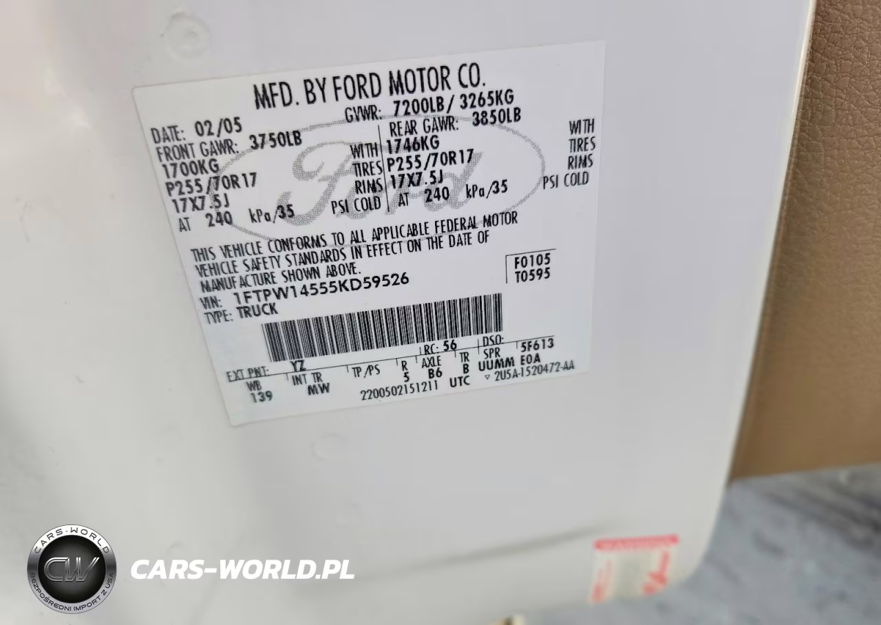 2005 Ford F150 Supercrew VIN:1FTPW14555KD59526 - 12