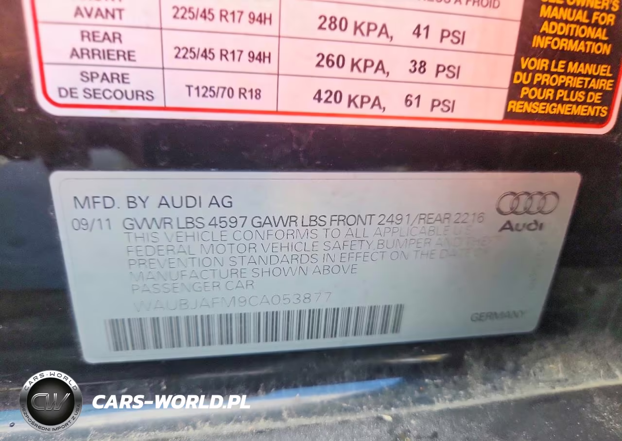 2012 Audi A3 Premium VIN:WAUBJAFM9CA053877 - 12