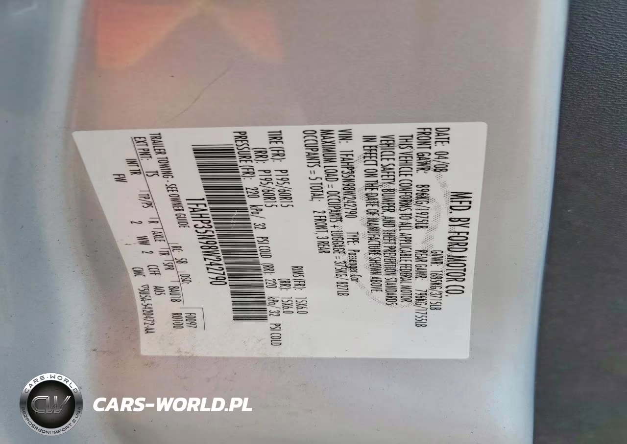 2008 Ford Focus Se VIN:1FAHP35N98W242790 - 12