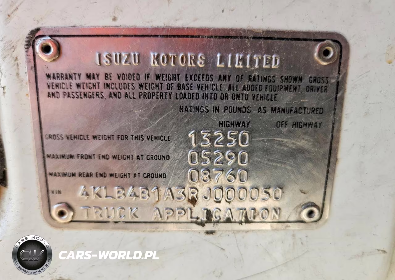 1994 Isuzu Npr Box Truck VIN:4KLB4B1A3RJ000050 - 13