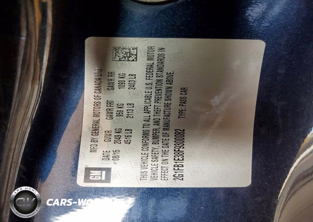 2015 Chevrolet Camaro Ls VIN:2G1FB1E38F9300082 - 12