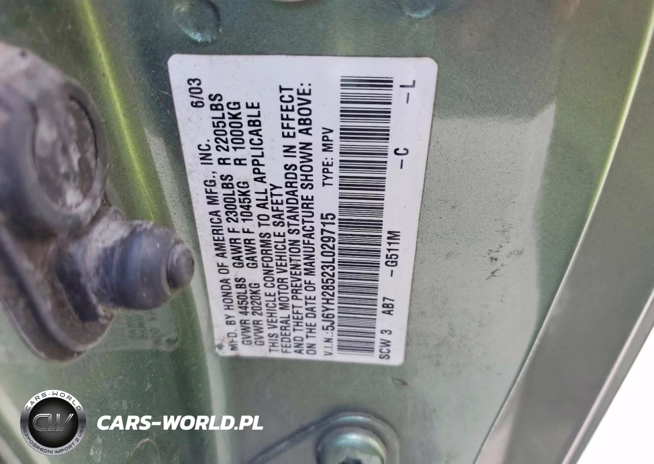2003 Honda Element Ex VIN:5J6YH28523L029715 - 12