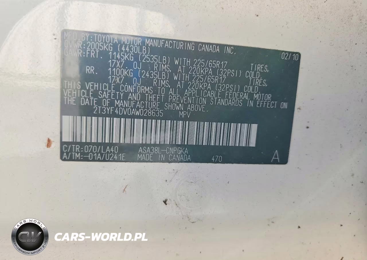 2010 Toyota Rav4 Limited VIN:2T3YF4DV0AW028635 - 13