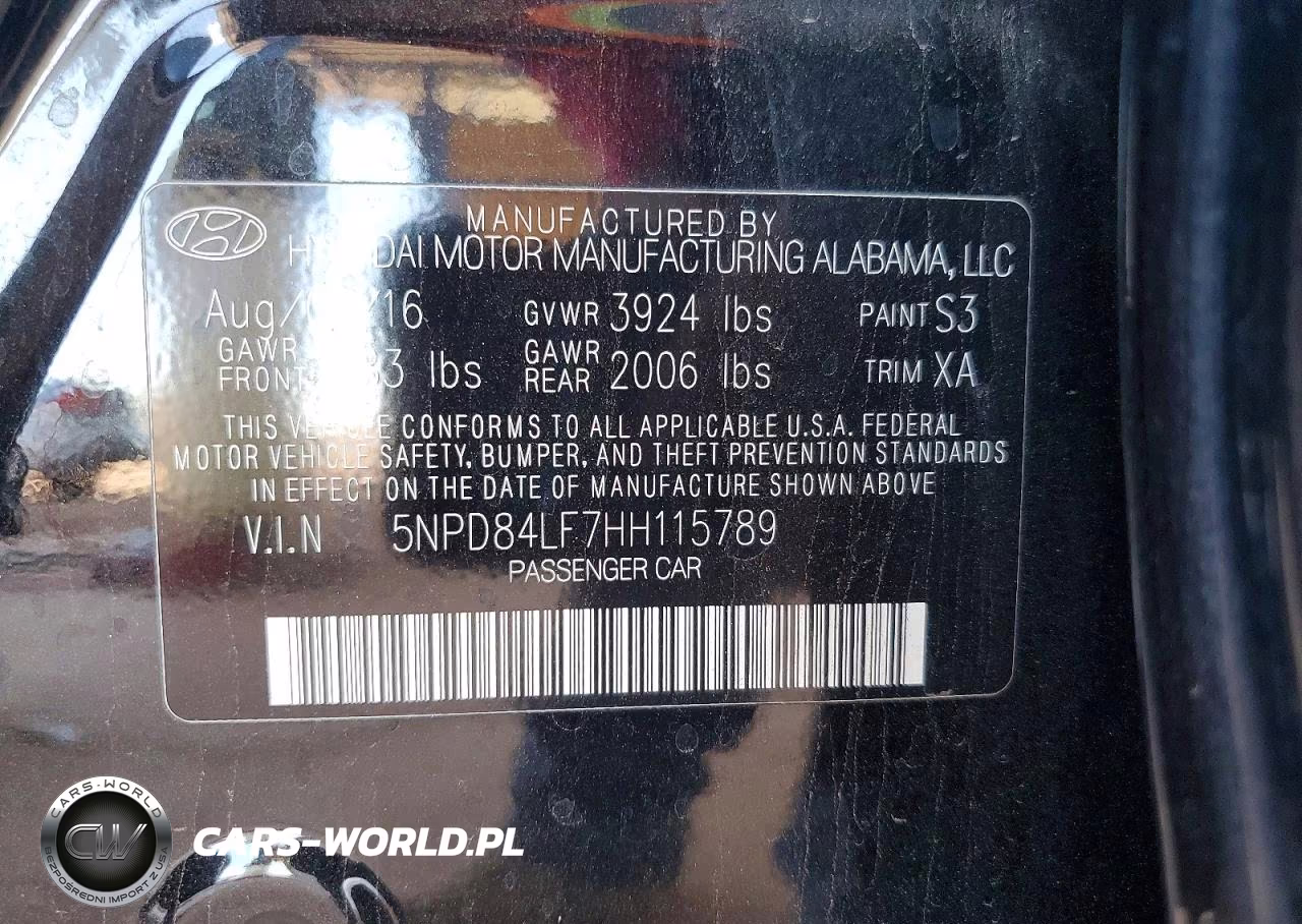 2017 Hyundai Elantra Limited VIN:5NPD84LF7HH115789 - 13