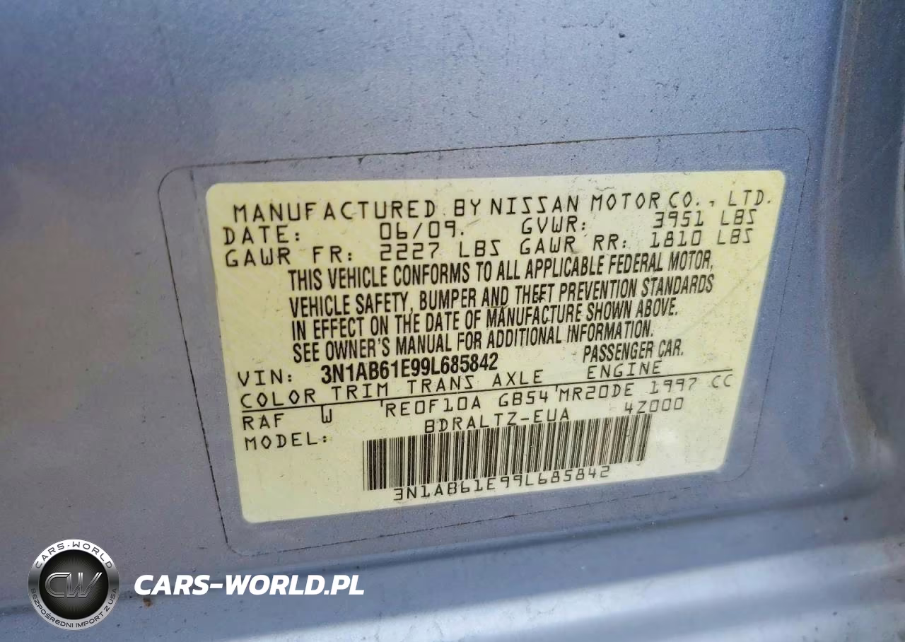 2009 Nissan Sentra 2.0 VIN:3N1AB61E99L685842 - 12