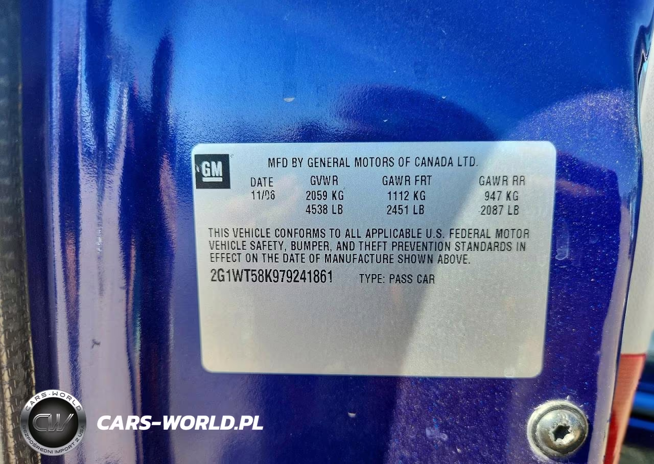 2007 Chevrolet Impala Lt VIN:2G1WT58K979241861 - 12