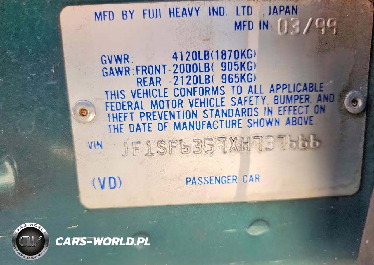 1999 Subaru Forester L VIN:JF1SF6357XH737666 - 13