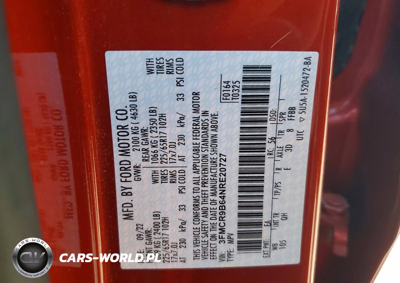 2022 Ford Bronco Sport Big Bend VIN:3FMCR9B64NRE20727 - 13