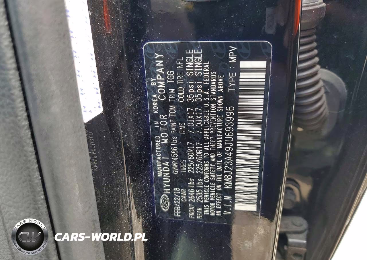 2018 Hyundai Tucson Se VIN:KM8J23A49JU693996 - 12