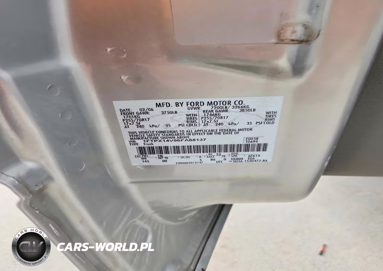 2006 Ford F150 VIN:1FTPX14V96FA88137 - 12