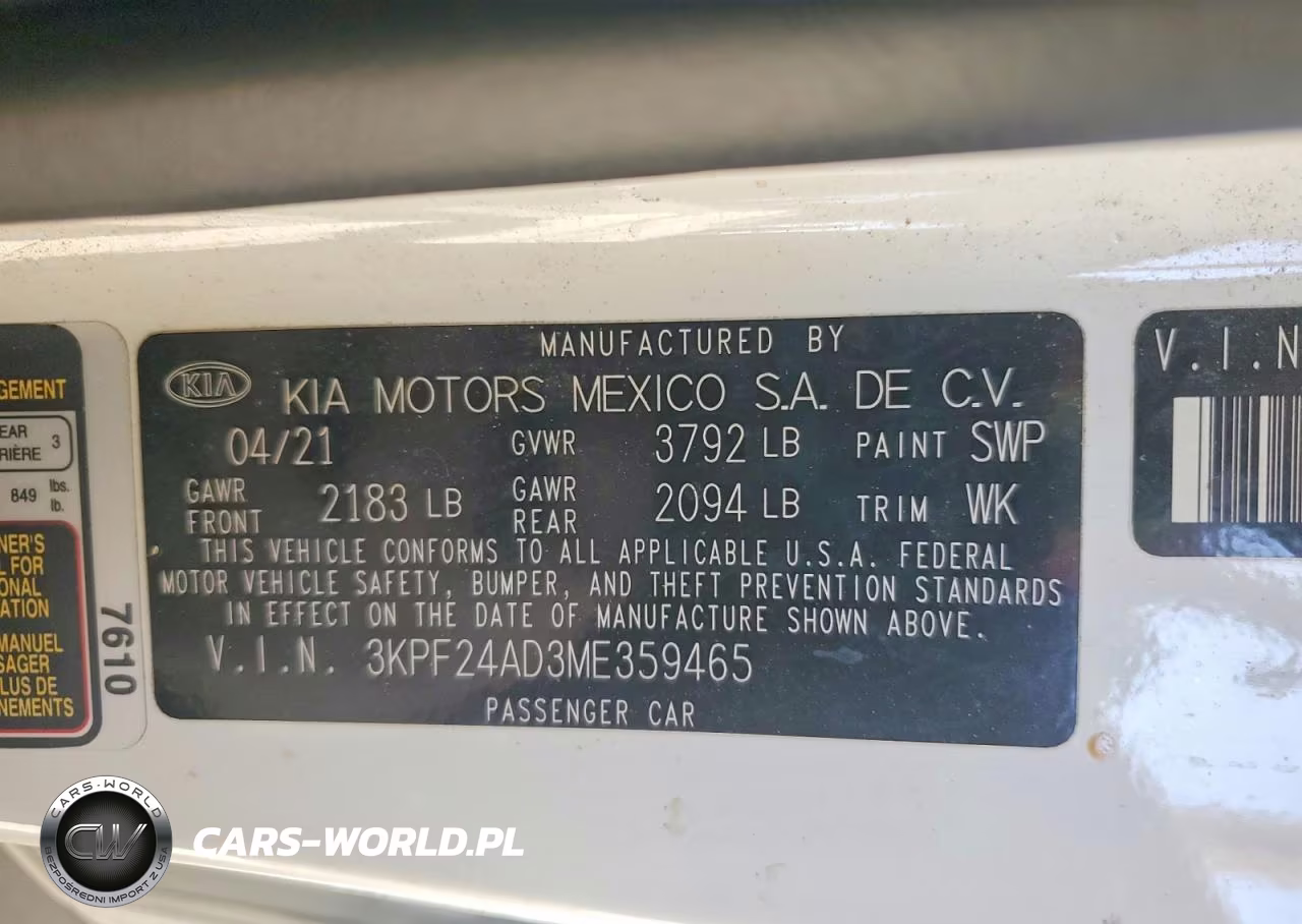 2021 Kia Forte Lxs VIN:3KPF24AD3ME359465 - 12