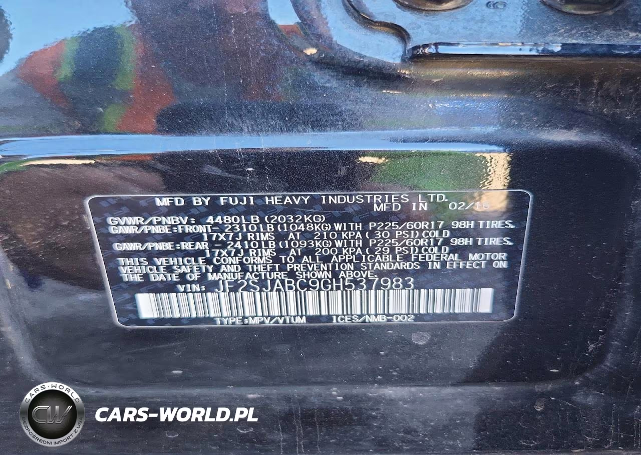 2016 Subaru Forester 2.5I VIN:JF2SJABC9GH537983 - 13