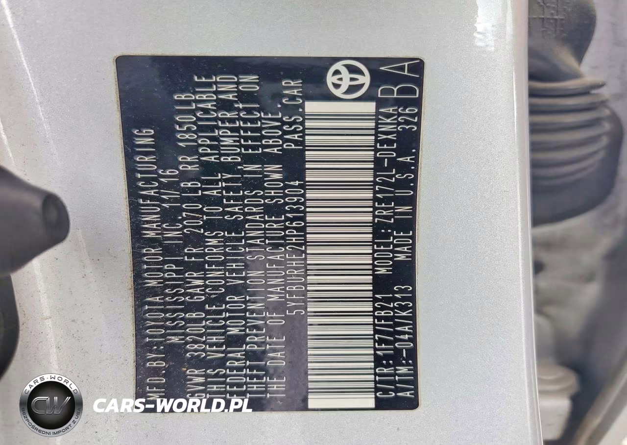 2017 Toyota Corolla L VIN:5YFBURHE2HP613904 - 12