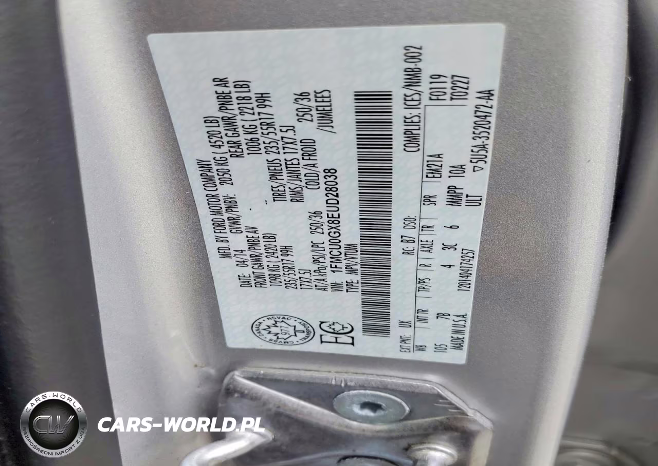 2014 Ford Escape Se VIN:1FMCU0GX8EUD28038 - 13