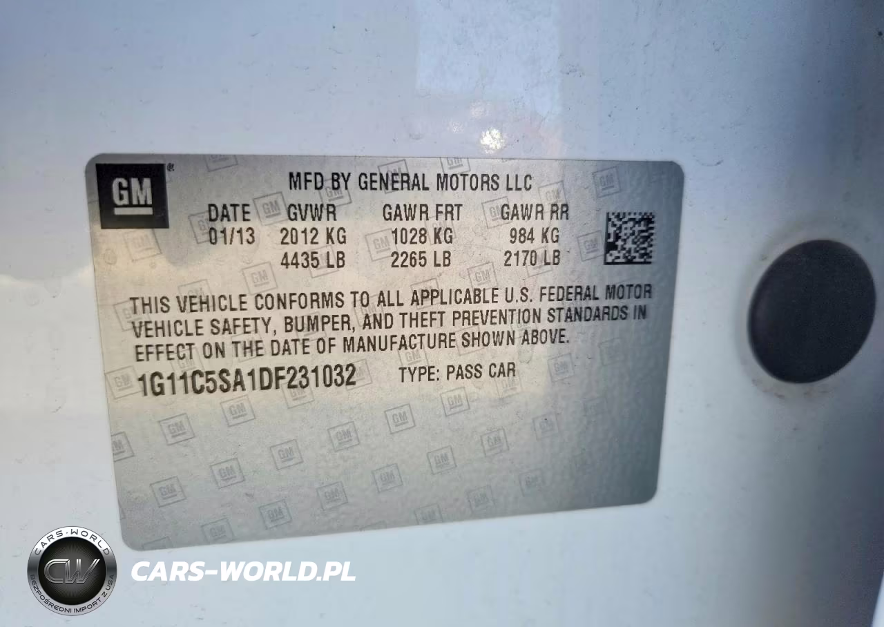 2013 Chevrolet Malibu 1Lt VIN:1G11C5SA1DF231032 - 12