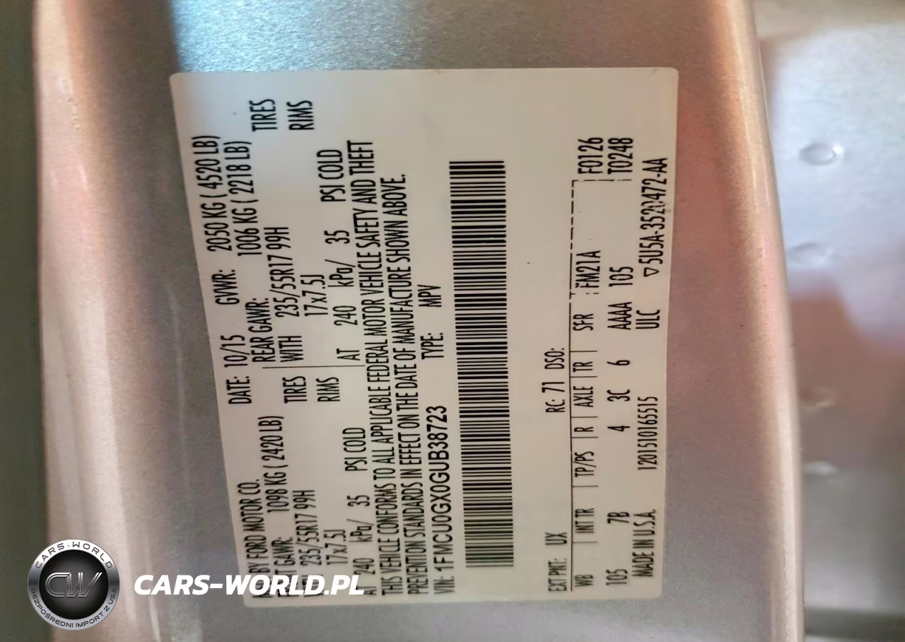 2016 Ford Escape Se VIN:1FMCU0GX0GUB38723 - 12