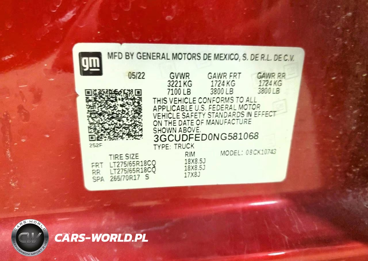 2022 Chevrolet Silverado K1500 Lt Trail Boss VIN:3GCUDFED0NG581068 - 13
