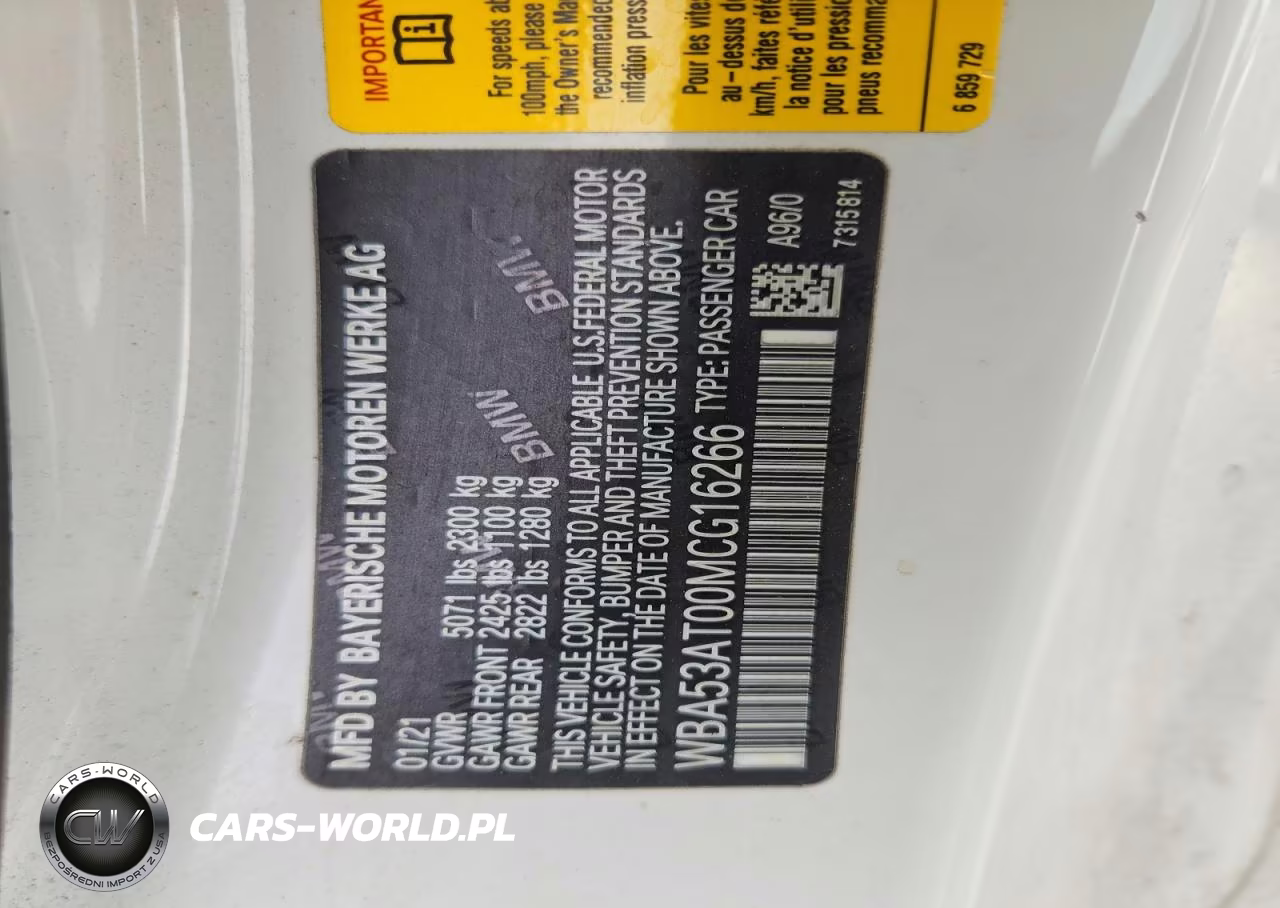 2021 BMW M440I VIN:WBA53AT00MCG16266 - 13
