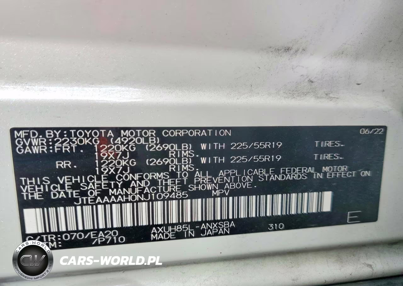 2022 Toyota Venza Limited VIN:JTEAAAAH0NJ109485 - 13