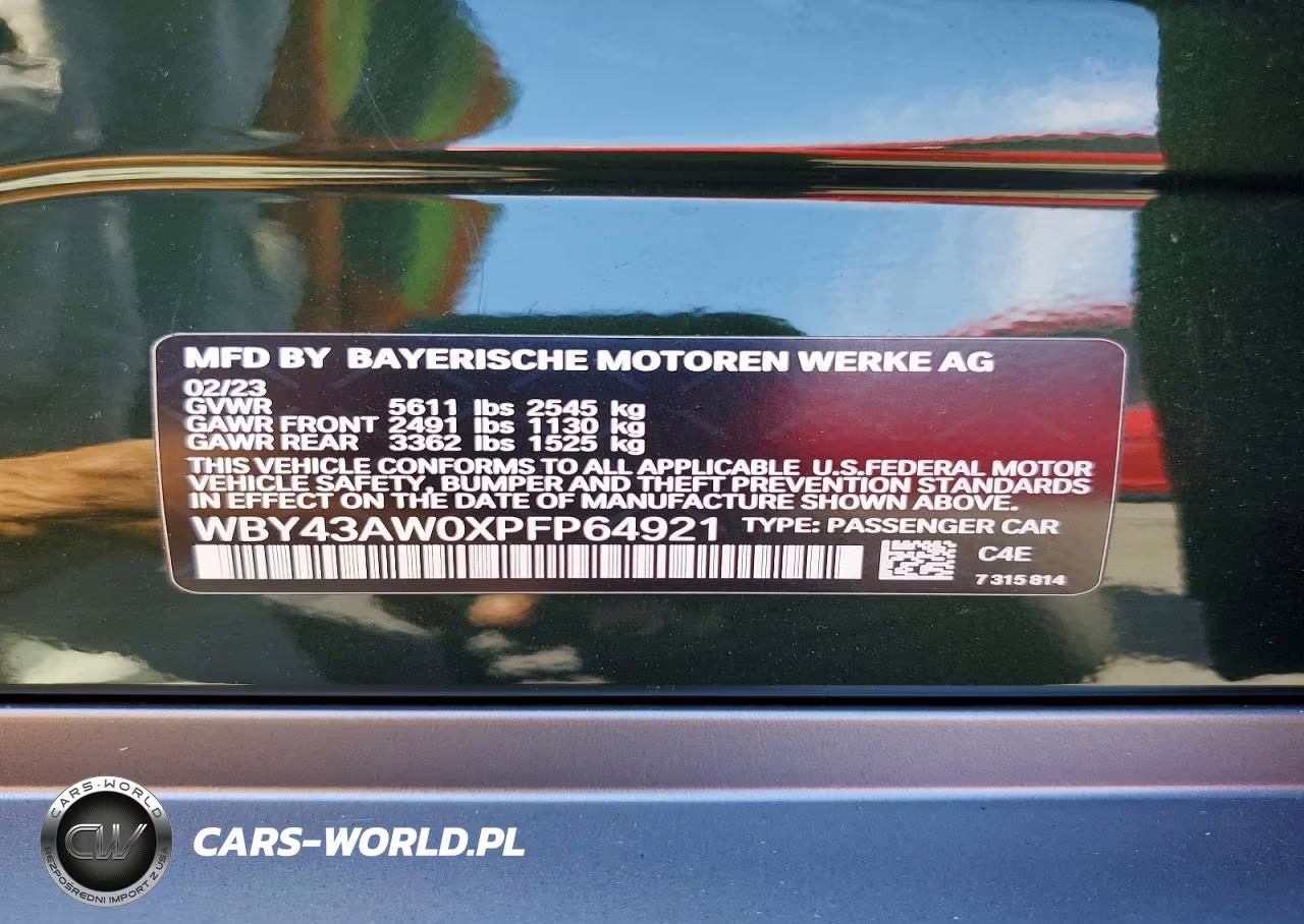 2023 BMW I4 Edrive 35 VIN:WBY43AW0XPFP64921 - 13