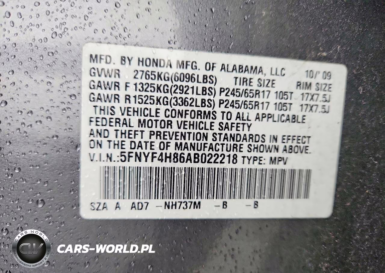 2010 Honda Pilot Touring VIN:5FNYF4H86AB022218 - 13