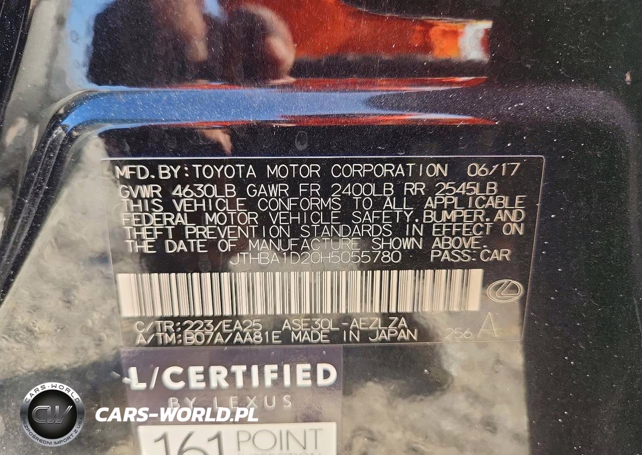 2017 Lexus Is 200T VIN:JTHBA1D20H5055780 - 12