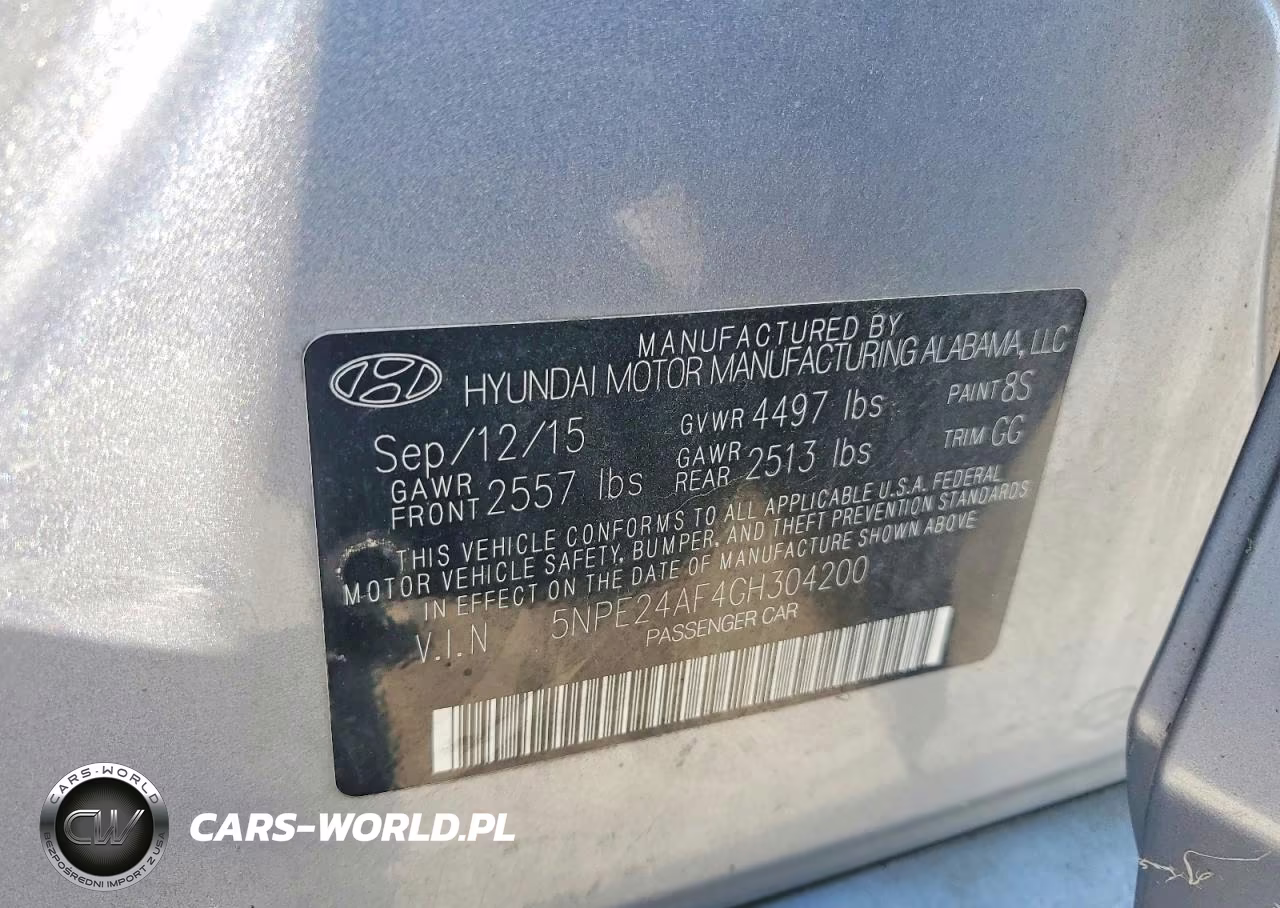 2016 Hyundai Sonata Se VIN:5NPE24AF4GH304200 - 12