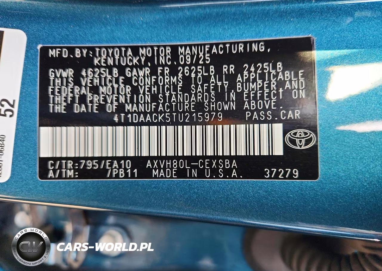2026 Toyota Camry Se VIN:4T1DAACK5TU215979 - 12