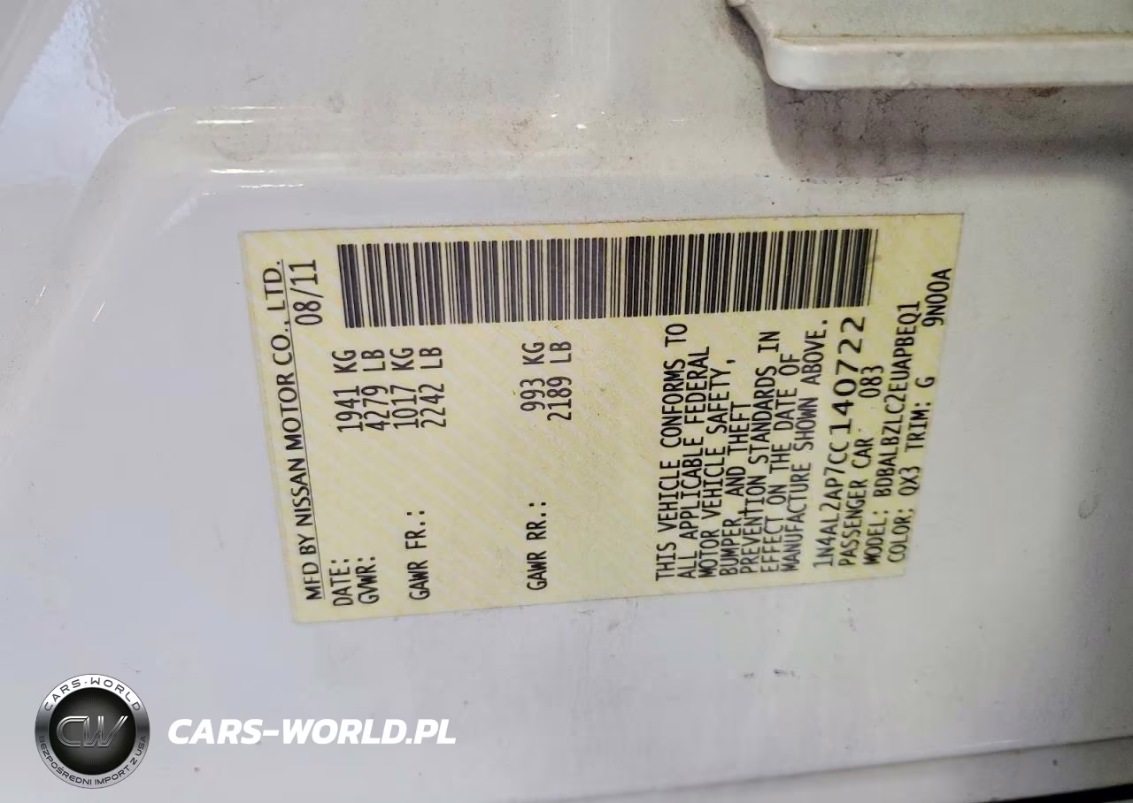 2022 Nissan Altima 2.5 VIN:1N4AL2AP7CC140722 - 12