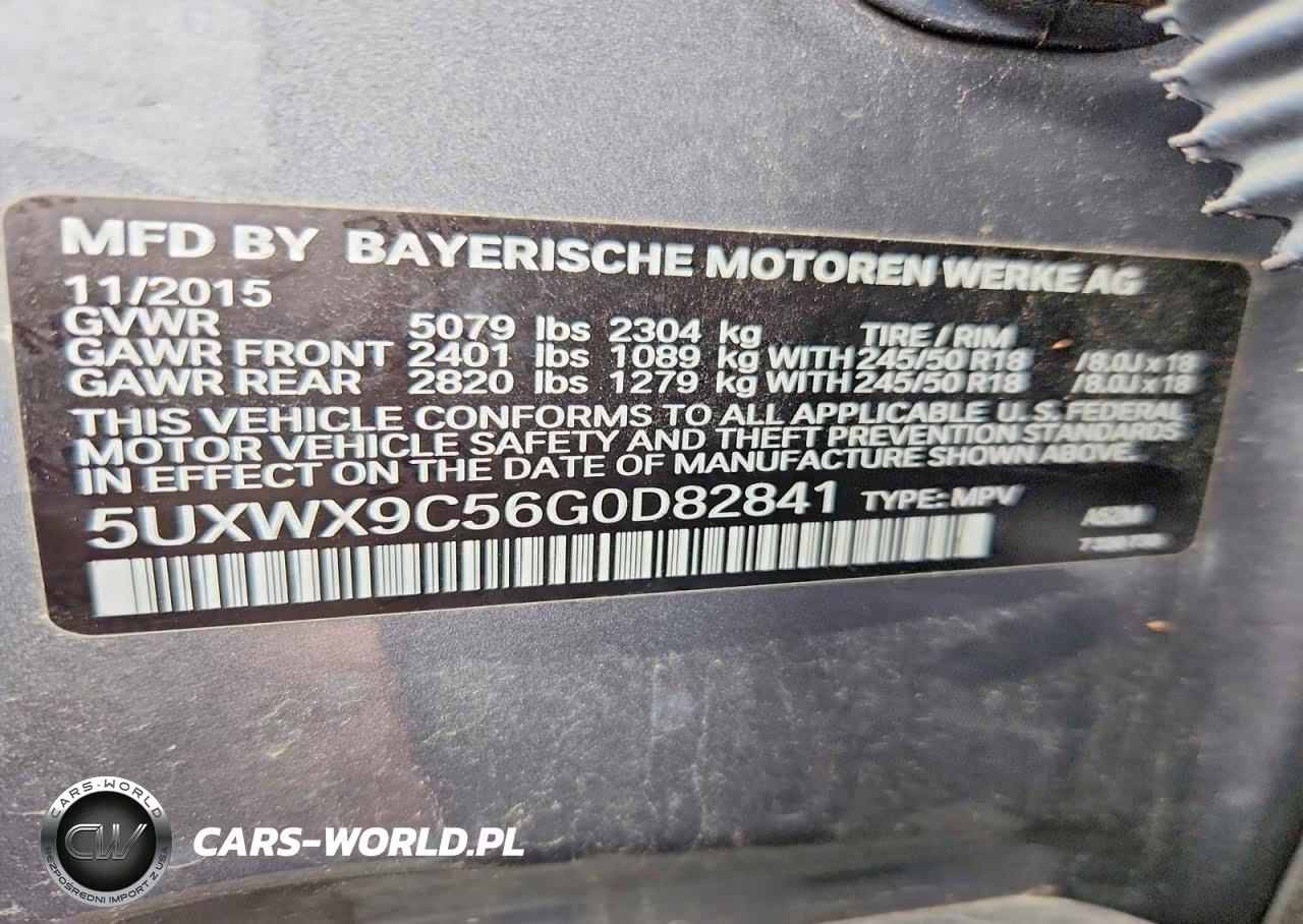 2016 BMW X3 xDrive28I VIN:5UXWX9C56G0D82841 - 14