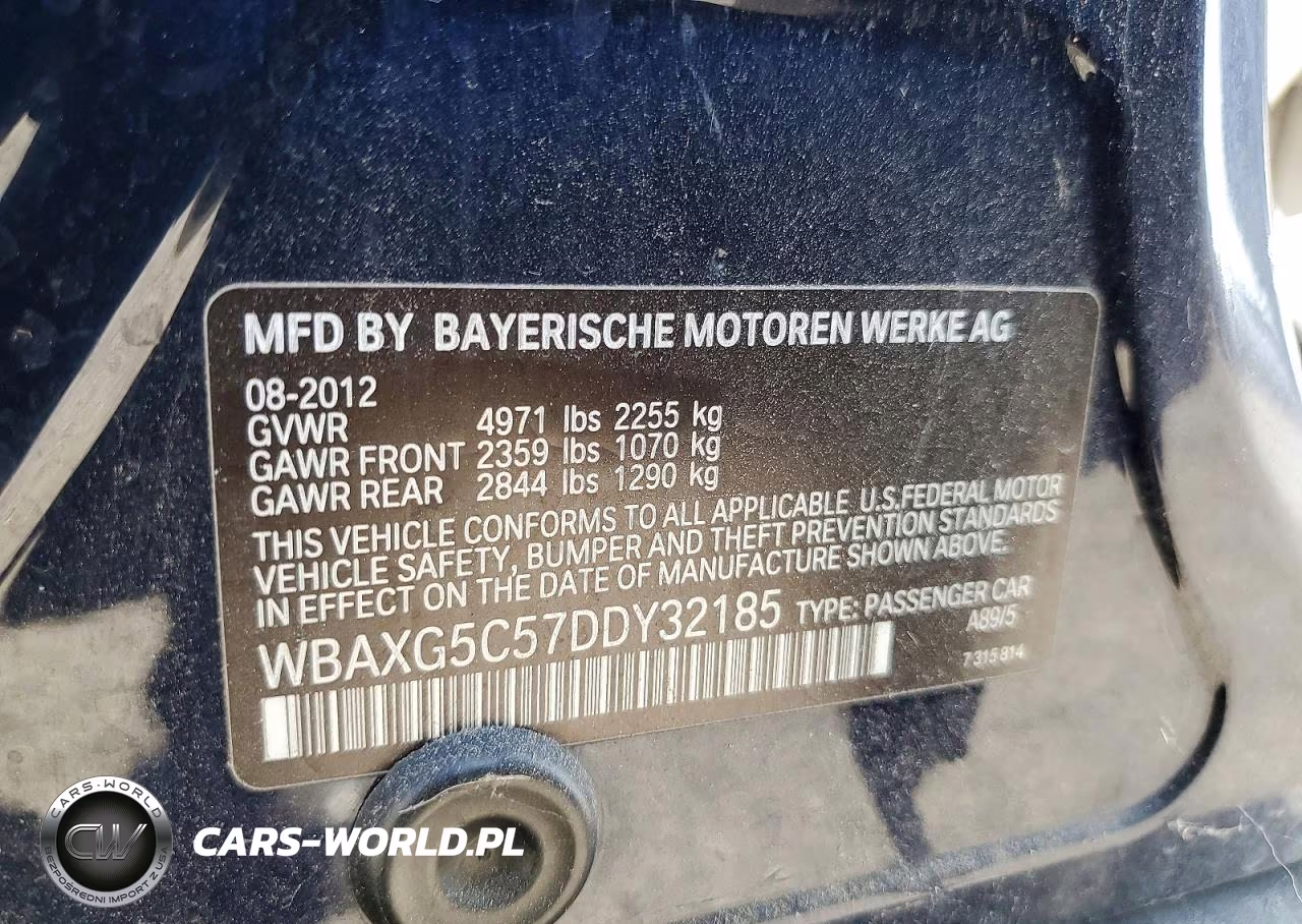 2013 BMW 528 I VIN:WBAXG5C57DDY32185 - 13