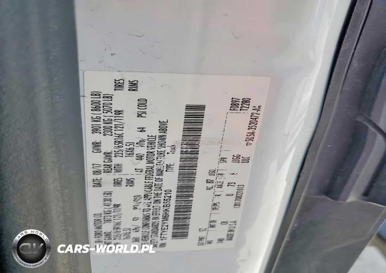 2017 Ford Transit T-150 VIN:1FTYE2YM6HKB55210 - 12