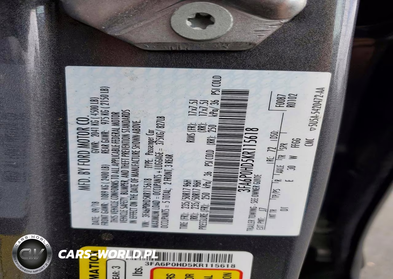 2019 Ford Fusion Se VIN:3FA6P0HD5KR115618 - 12