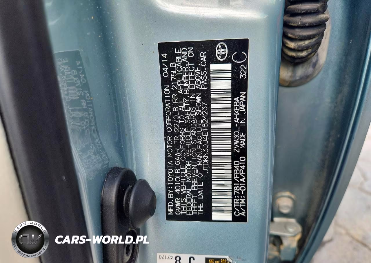 2014 Toyota Prius Two VIN:JTDKN3DU4E1824237 - 12