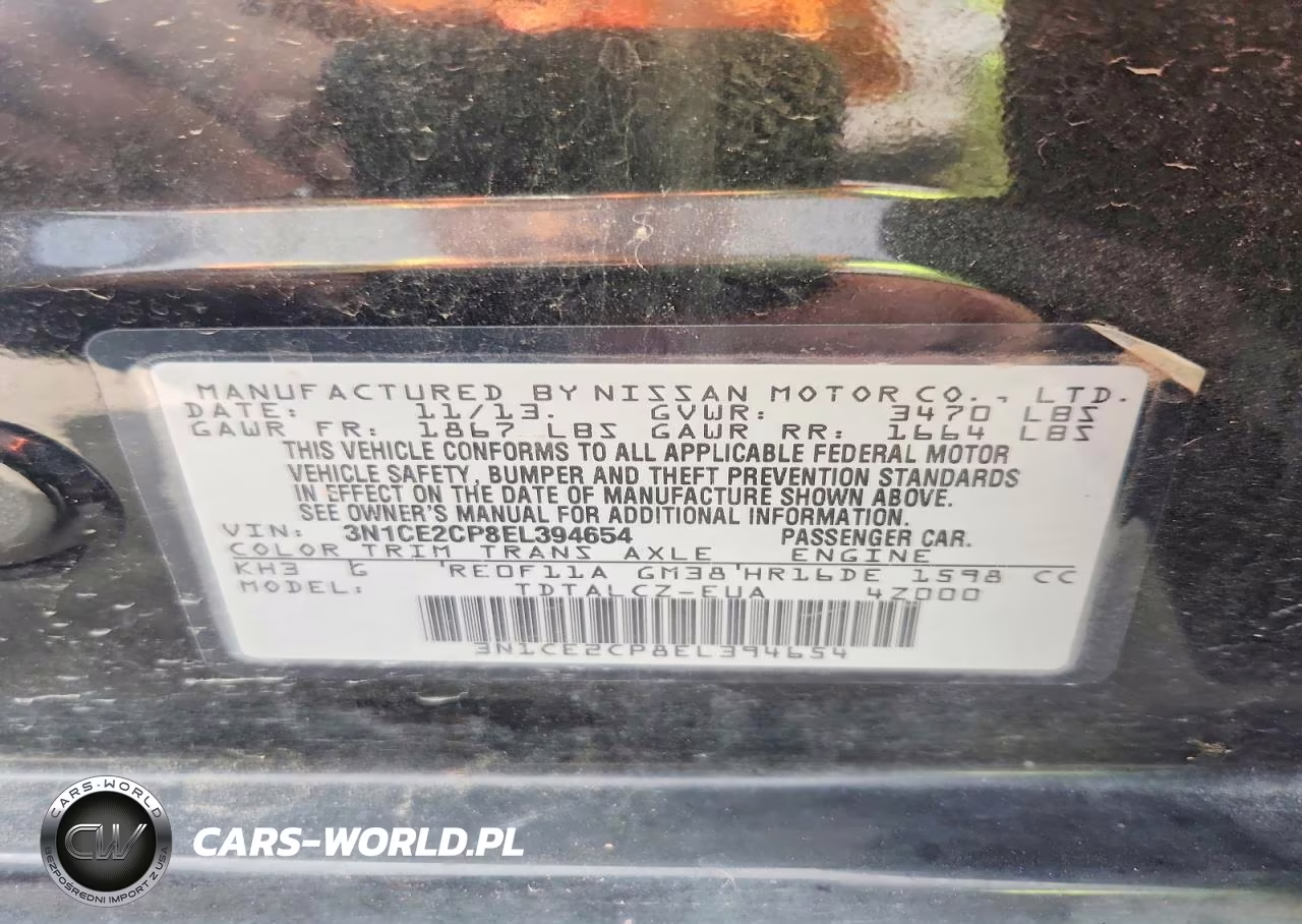 2014 Nissan Versa Note S Plus VIN:3N1CE2CP8EL394654 - 12
