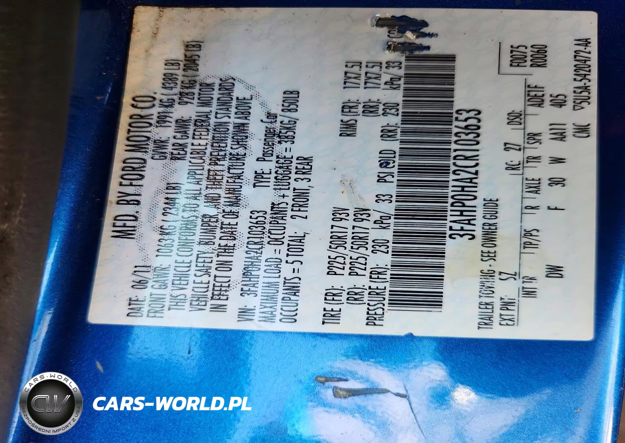 2012 Ford Fusion Se VIN:3FAHP0HA2CR103653 - 12