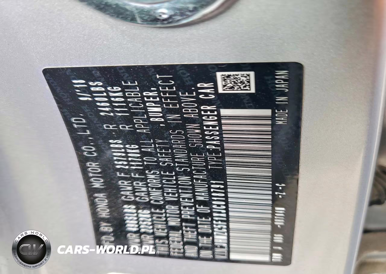 2018 Honda Clarity VIN:JHMZC5F1XJC018791 - 12