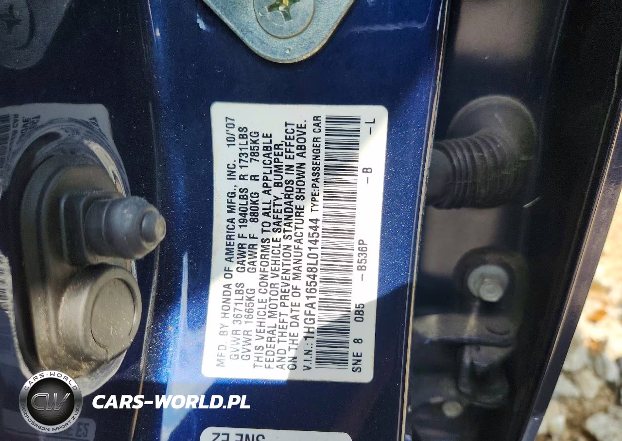 2008 Honda Civic Lx VIN:1HGFA16548L014544 - 12
