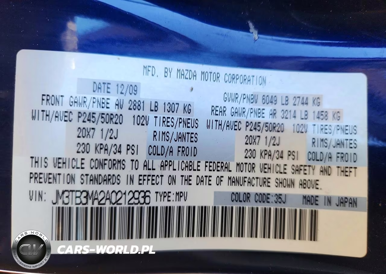 2010 Mazda Cx-9 VIN:JM3TB3MA2A0212936 - 13