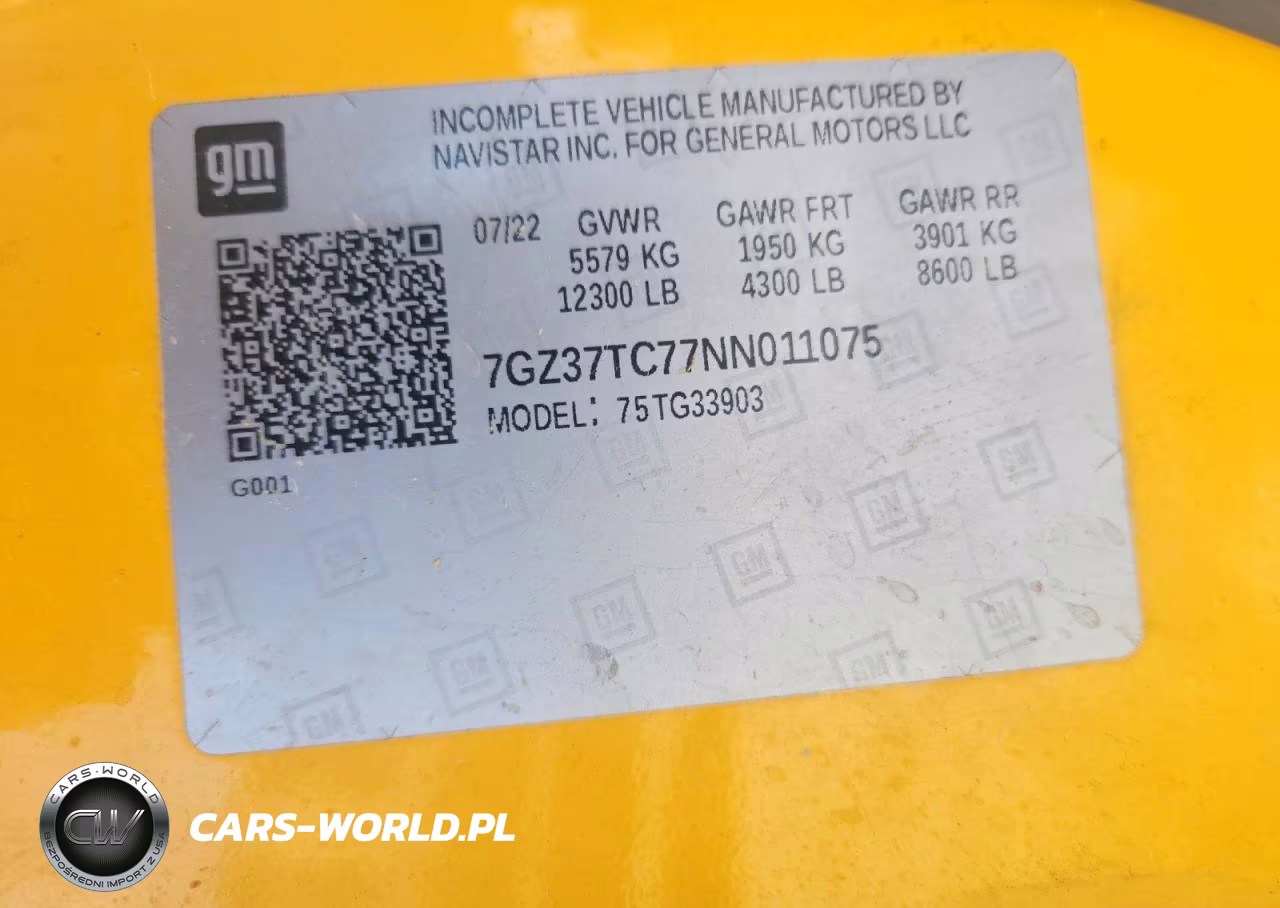 2022 GMC Savana Box Truck VIN:7GZ37TC77NN011075 - 12
