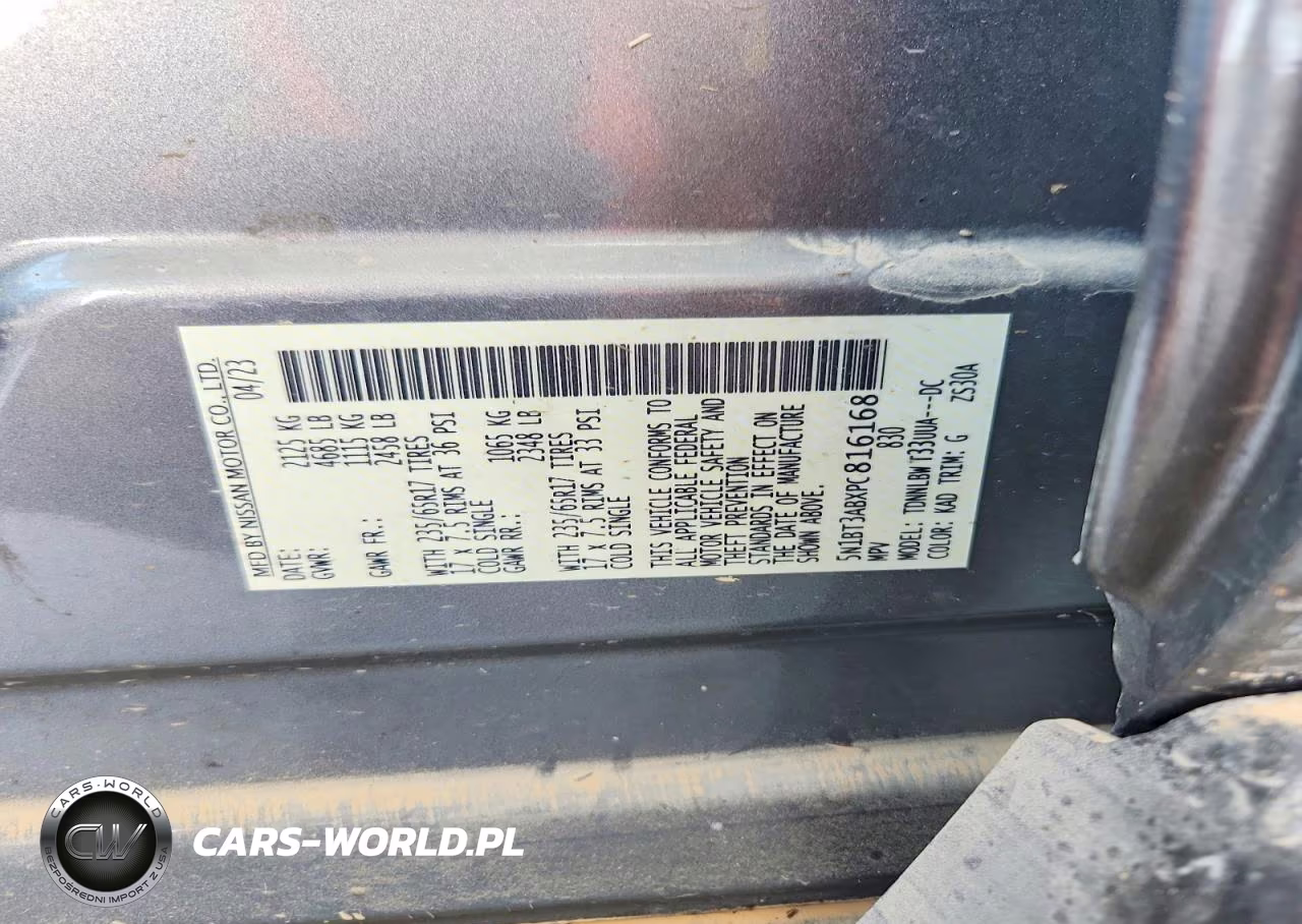 2023 Nissan Rogue S VIN:5N1BT3ABXPC816168 - 12