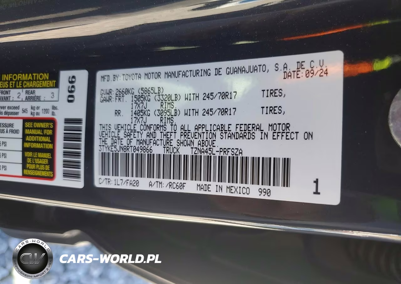 2024 Toyota Tacoma Sr VIN:3TYKE5JN8RT049866 - 13