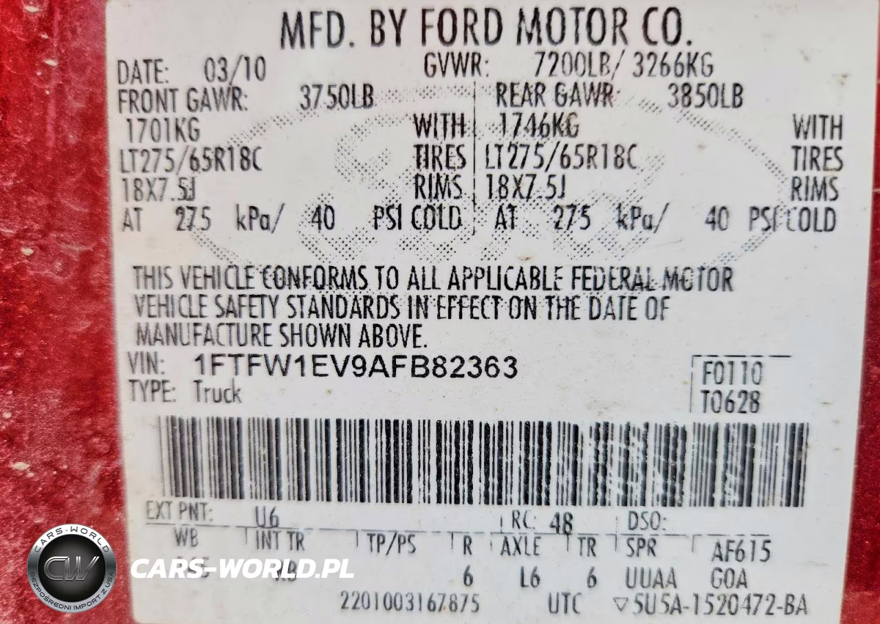 2010 Ford F150 Supercrew VIN:1FTFW1EV9AFB82363 - 12