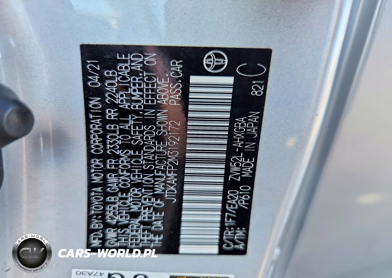 2021 Toyota Prius Prime Xle VIN:JTDKAMFP2M3192172 - 12