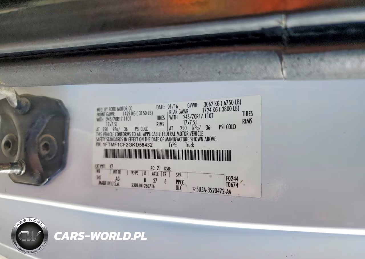 2016 Ford F150 VIN:1FTMF1CF2GKD58432 - 12
