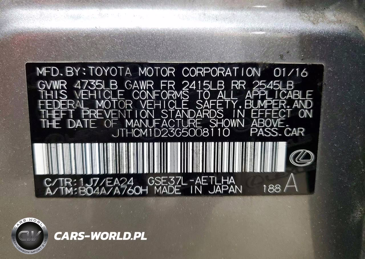 2016 Lexus Is 300 VIN:JTHCM1D23G5008110 - 12