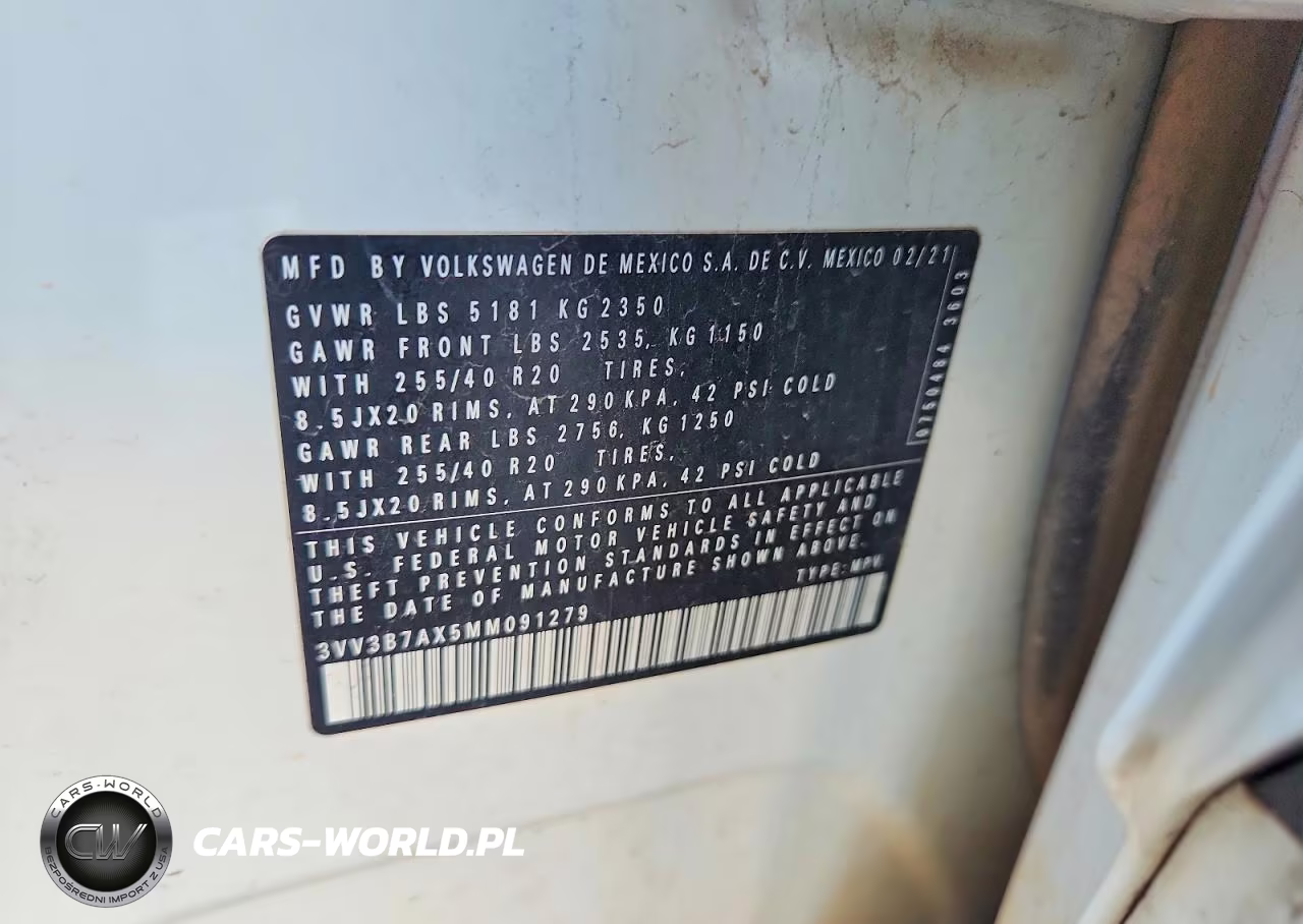 2021 Volkswagen Tiguan Se VIN:3VV3B7AX5MM091279 - 13