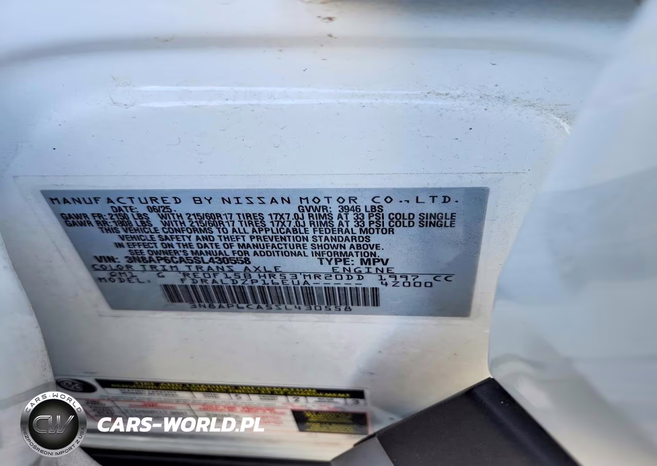 2025 Nissan Kicks Sv VIN:3N8AP6CA5SL430558 - 13